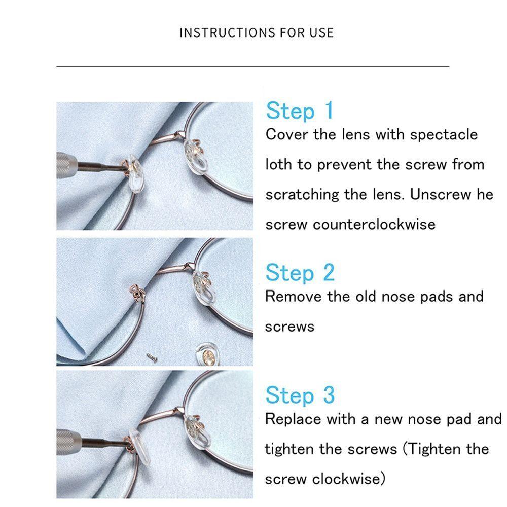 Набор для ремонта противоскользящих очков Сменные инструменты для ремонта очков Носоупоры Набор для ремонта солнцезащитных очков