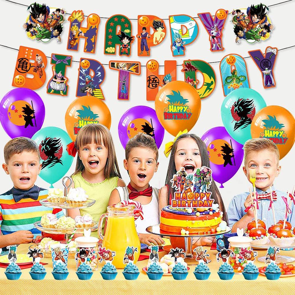 Новый набор из 32 предметов для дня рождения «Драконий жемчуг», включает баннер, топперы для торта, воздушные шары