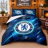 Printed 3Pcs Bedding Set Chelsea FC Pattern Bed Sheet Pillowcase For Bedroom Decor