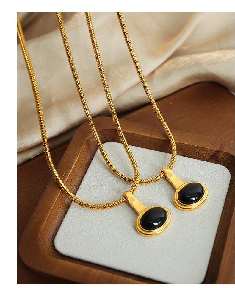 Ожерелье-подвеска Цепочка «Змеиная кость» из хряща, 18-каратное золото, титановая сталь, не тускнеющие украшения для женщин