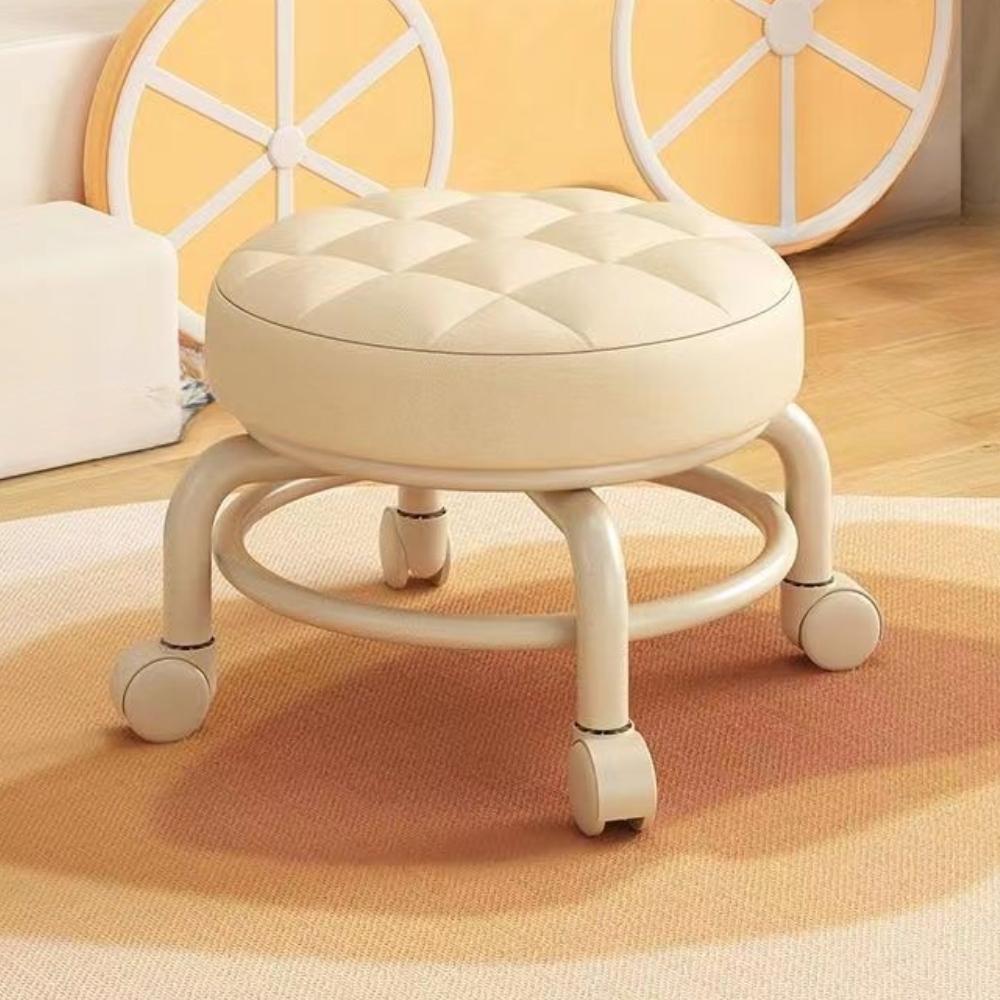 Табурет-шкив, прочная домашняя губчатая подушка, устойчивый круглый табурет, переносной кожаный водонепроницаемый, простая, экономящая место мебель