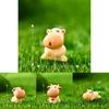 Adorable Resin Diy Miniature Zodiac Ox Figurine Cartoon Style Home Decor