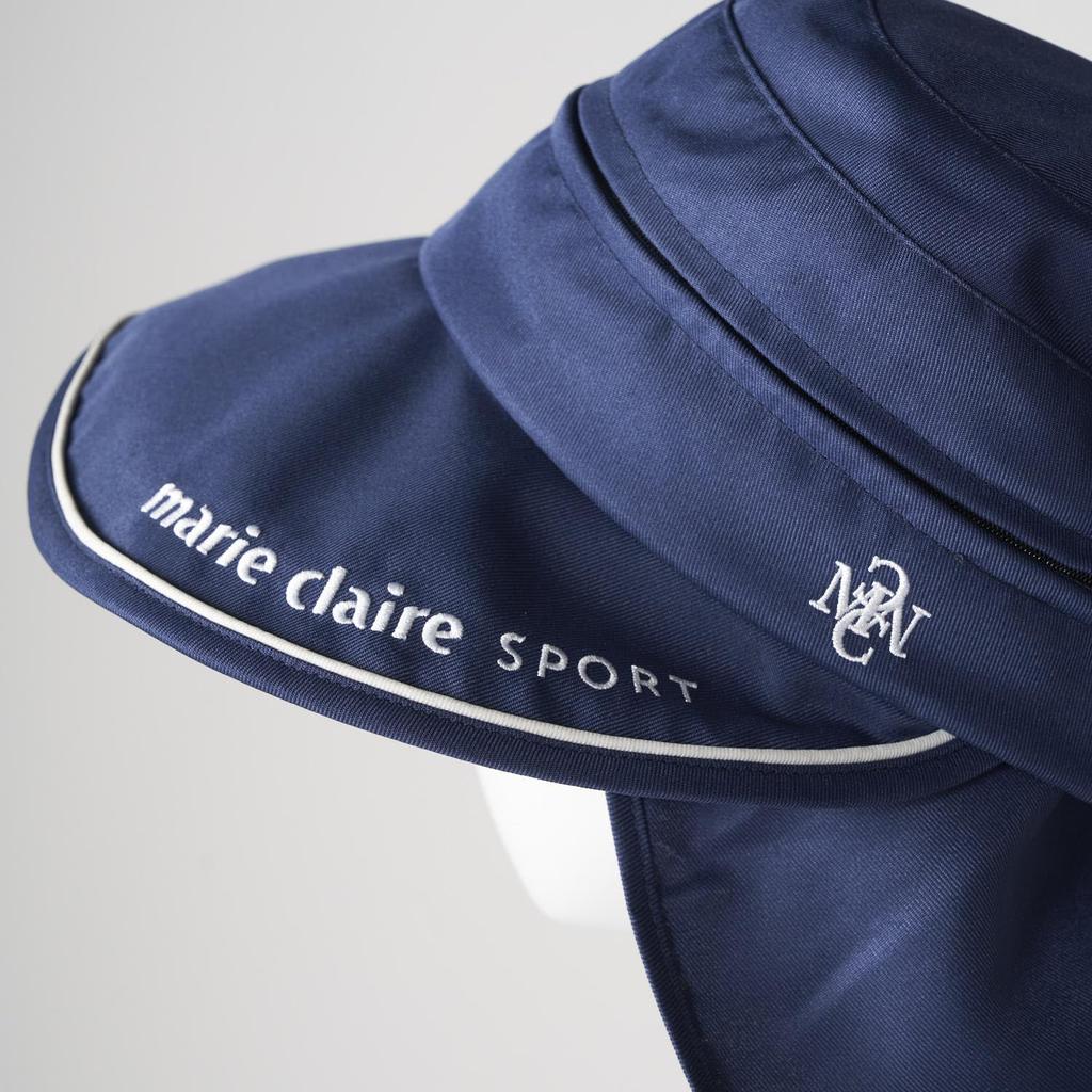 Marie Claire Visor with Detachable Neck Free Size 2-way Cap/Sun Shade, Golf, 716913, Navy,