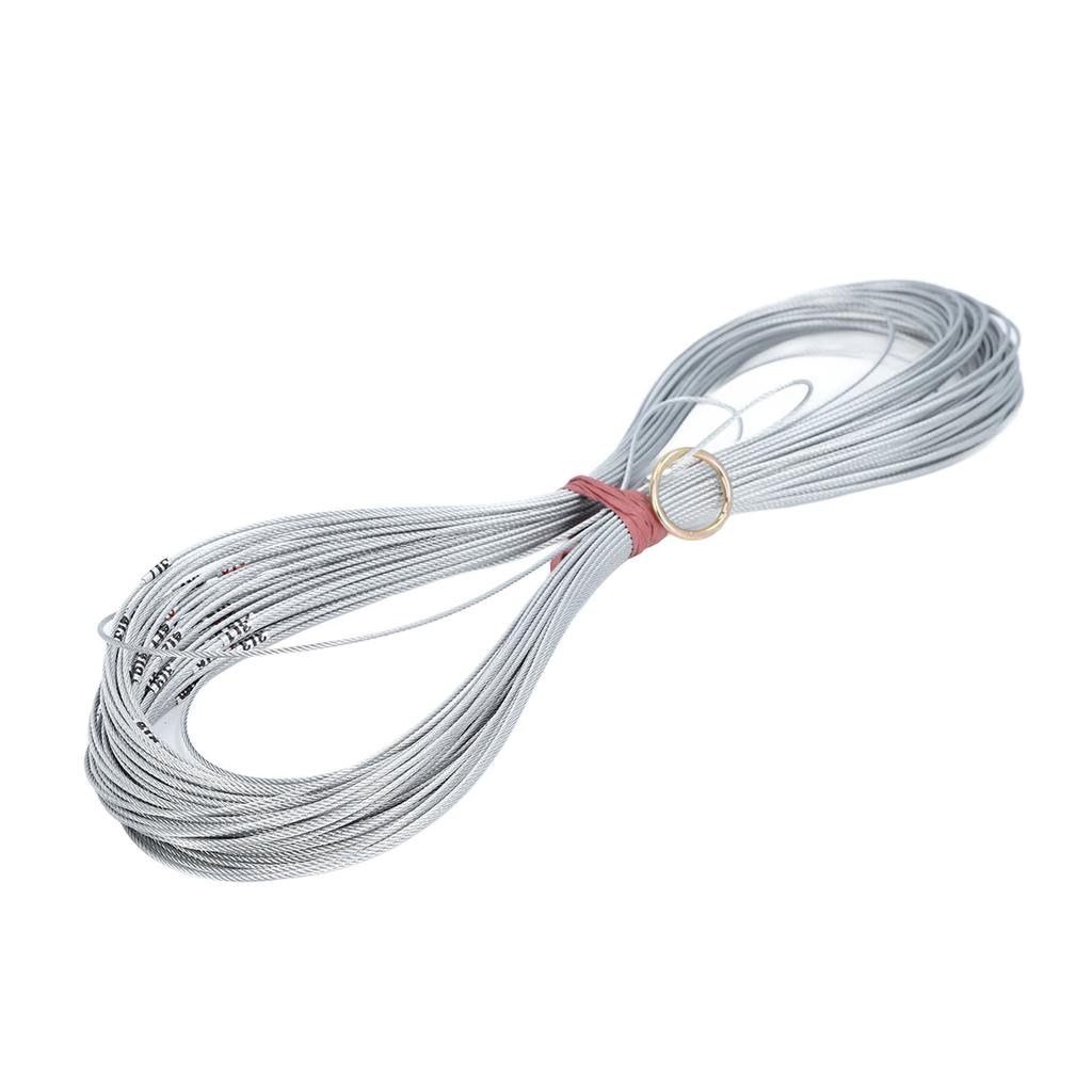 50 м веревка для измерения скважин прозрачные весы не усаживающиеся портативная стальная проволочная веревка для строительства