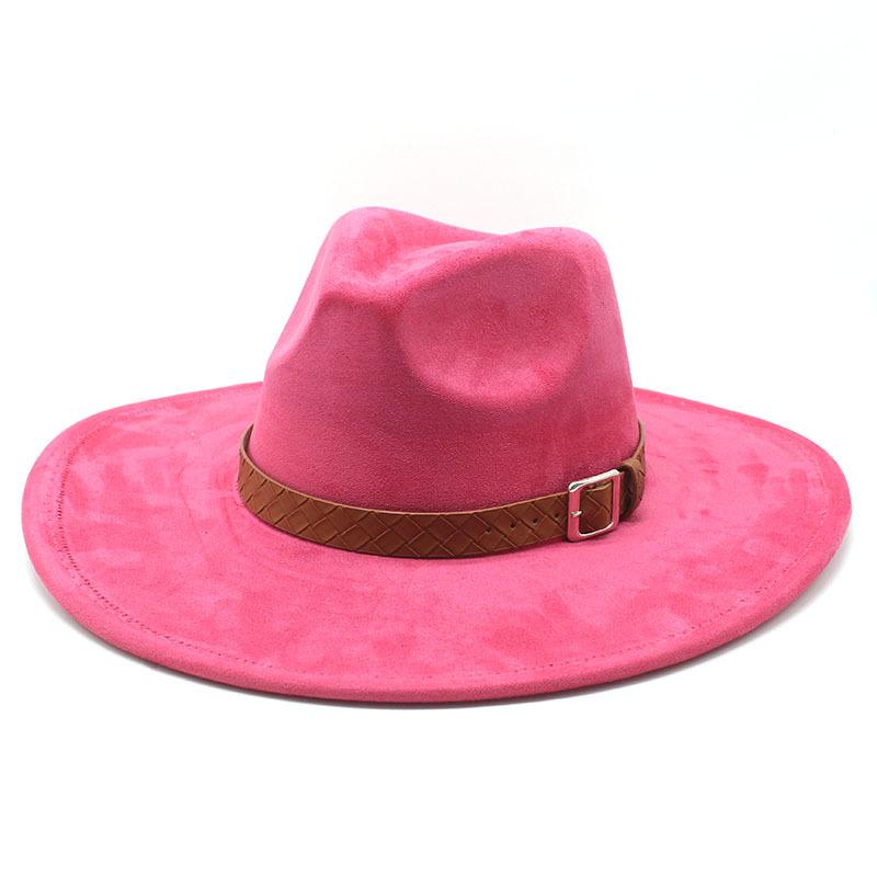 Замшевая шляпа в стиле джаз с большими полями, модная шляпа для леди и джентльмена, вечеринка, банкет, пальто, подходящая шляпа
