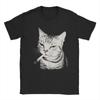 Smoking Cat Cigarette Kitten Funny Meme Stupid Unisex T Shirt Casual Tees Short Sleeve Round Collar Tshirt Cotton Original Clothes