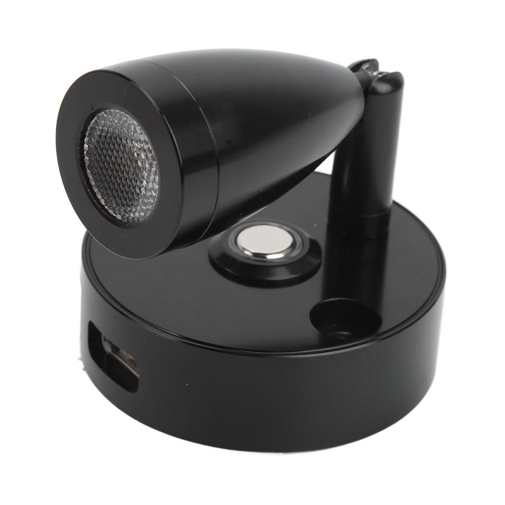 LED RV Reading Light Touch Dimmer 3 Lighting Color with USB Charging Port 12‑24V 3W for Camping Trailers Yachts Black