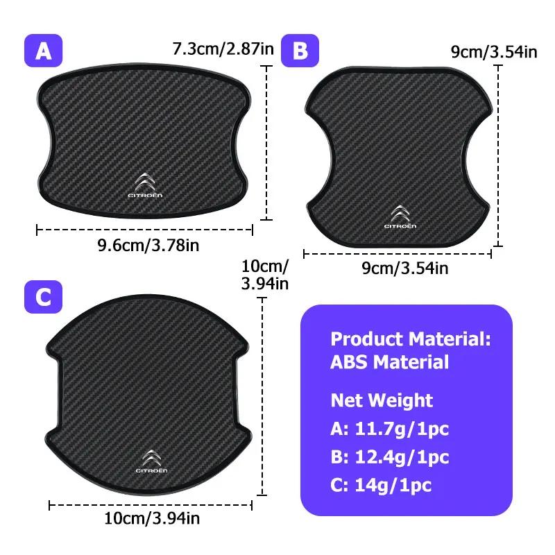 PYGO1 Car Threshold Sticker Door Handle Bowl Scratch Protective Strip For Citroen Grand Berlingo Jumper Celysee Xsara Picasso Aircross