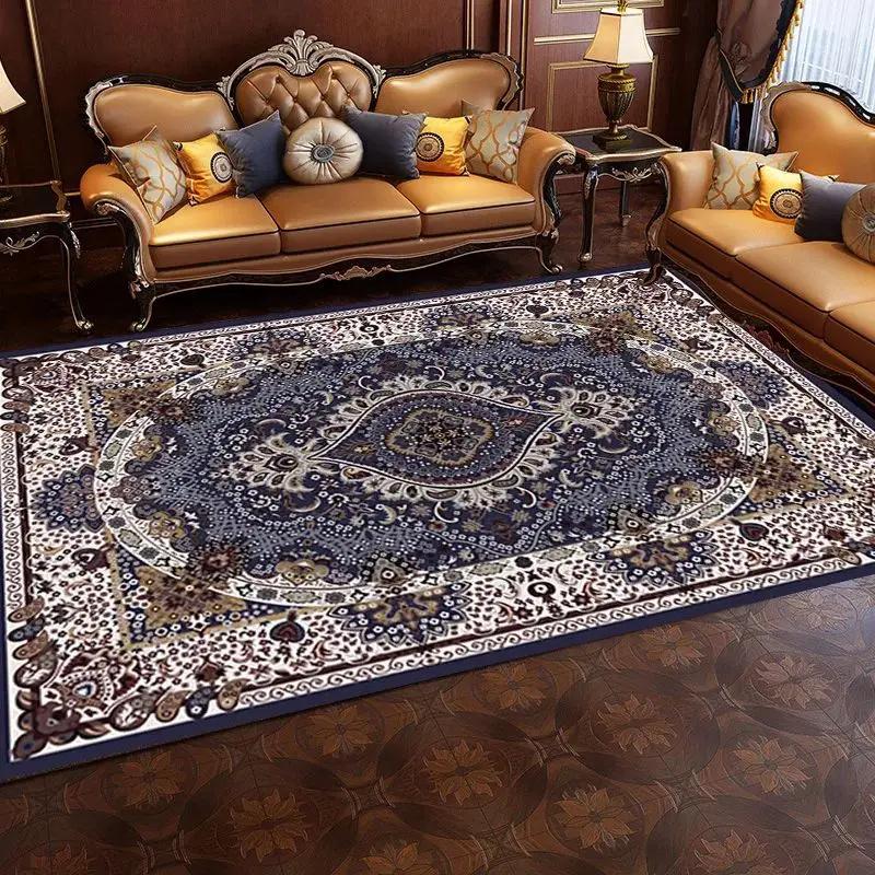 Crystal Pile Vintage Persian Living Room Full Rug Ethnic Style Coffee Table Sofa Mats Bedroom Bed Cloakroom Carpet