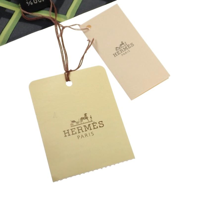 HERMES 5309TA галстук серый/желтый шелк мужской