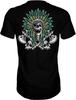 Native American Skull Headdress Axe Skull Graphic T-shirt