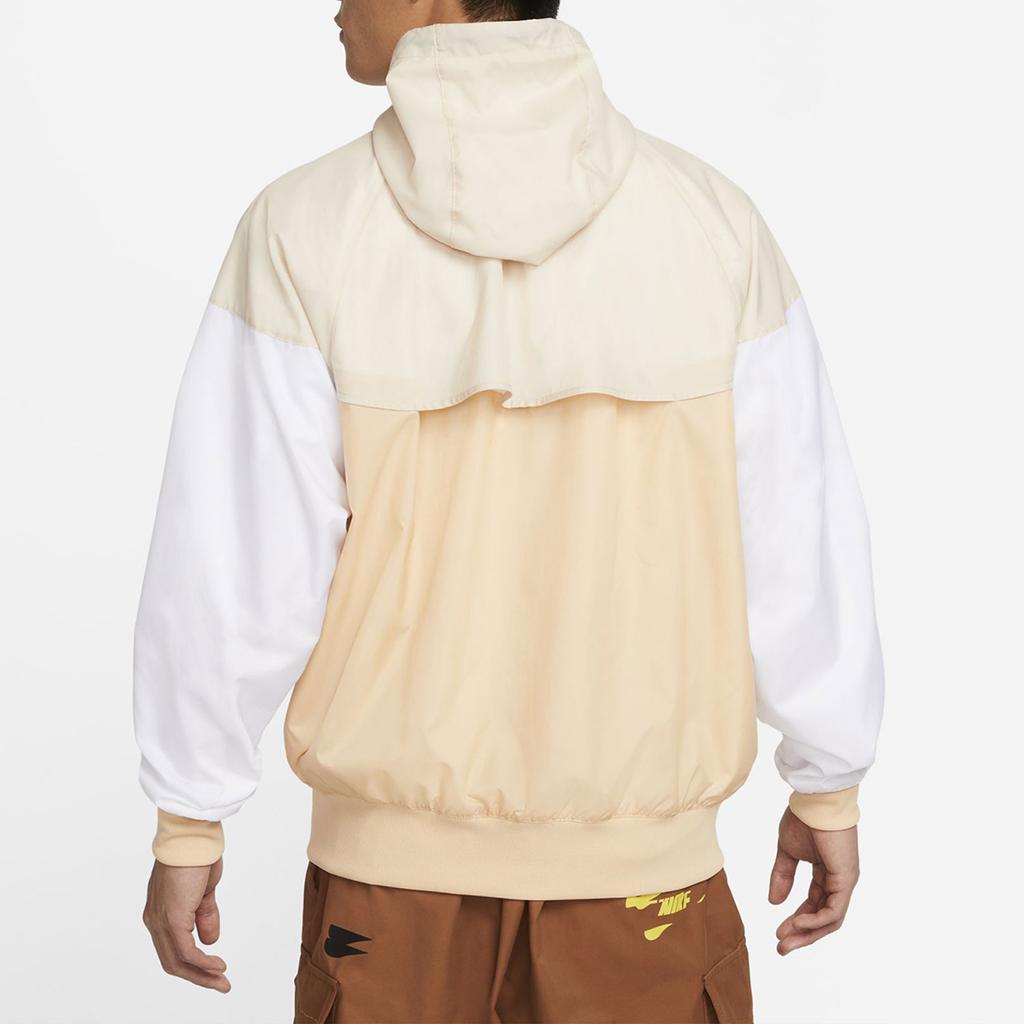 Nike Спортивная одежда Windrunner Тренировочная куртка с логотипом цветных блоков и капюшоном Мужская верхняя одежда цвета хаки DA0002-268