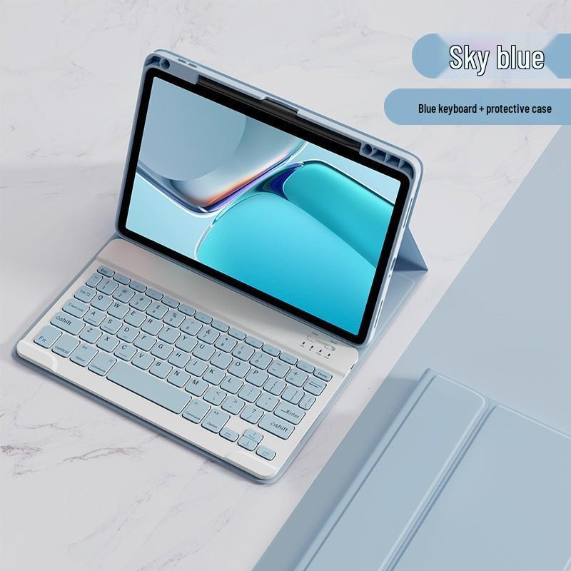 Кожаный чехол-клавиатура Bluetooth для iPad Pro 13 дюймов со слотом для стилуса и магнитной застежкой, совместим с Air 6/7