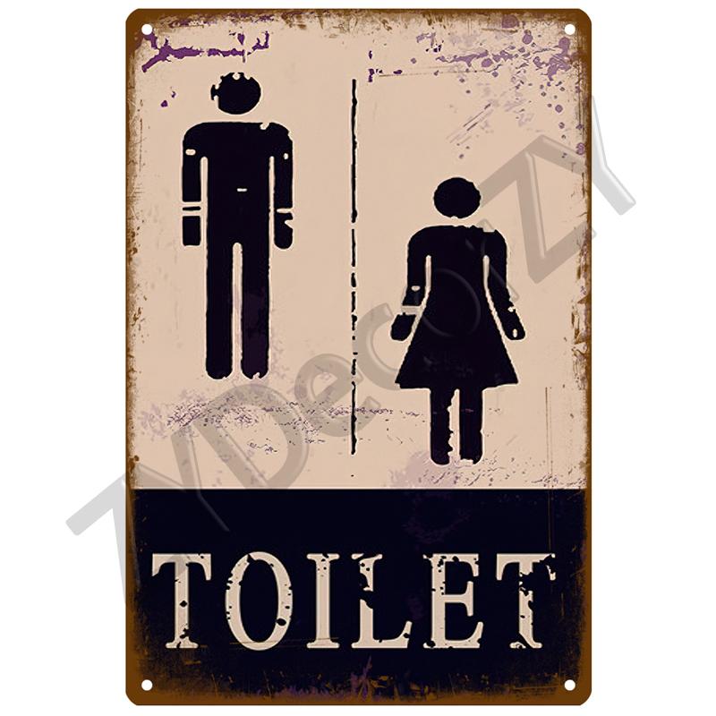 WC туалетная жестяная вывеска плакат винтажные настенные постеры металлический знак декоративная настенная тарелка кухонная табличка металлический винтажный декор аксессуары