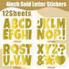 117 Pcs Bulletin Board Letters Large Letter Stickers 4 Inch Self Adhesive Vinyl Waterproof Alphabet Stickers for Poster Board Letters Mailbox
