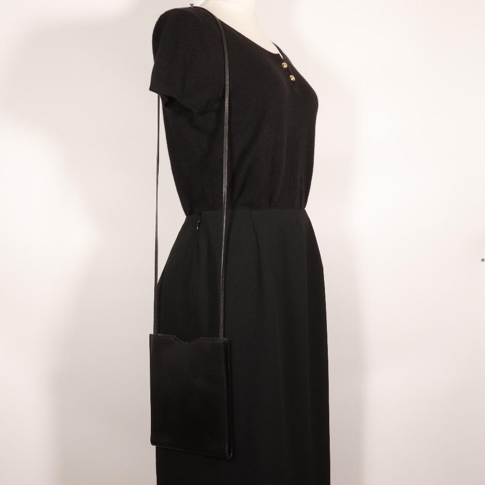 Hermes Безымянная сумка через плечо черная телячья кожа унисекс Б/У