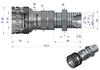Szybkozłącze Hydrauliczne Gniazdo Z Eliminatorem Ciśnienia Long M22X1.5 Gwint Zewnętrzny Euro (9100822Gl) (Iso 7241-A) Waryński