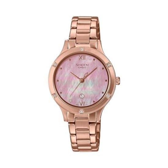 Casio Ladies SHEEN Wristwatch Analog - SHE-4546PG-4AUDF Pink Bracelet