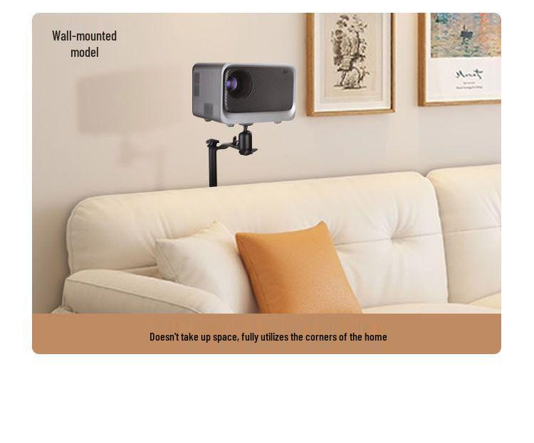 Universal No-Drill Projector Stand: Floor, Desktop, Sofa, or Wall-Mounted, Compatible with XGIMI, Dangbei, JMGO.