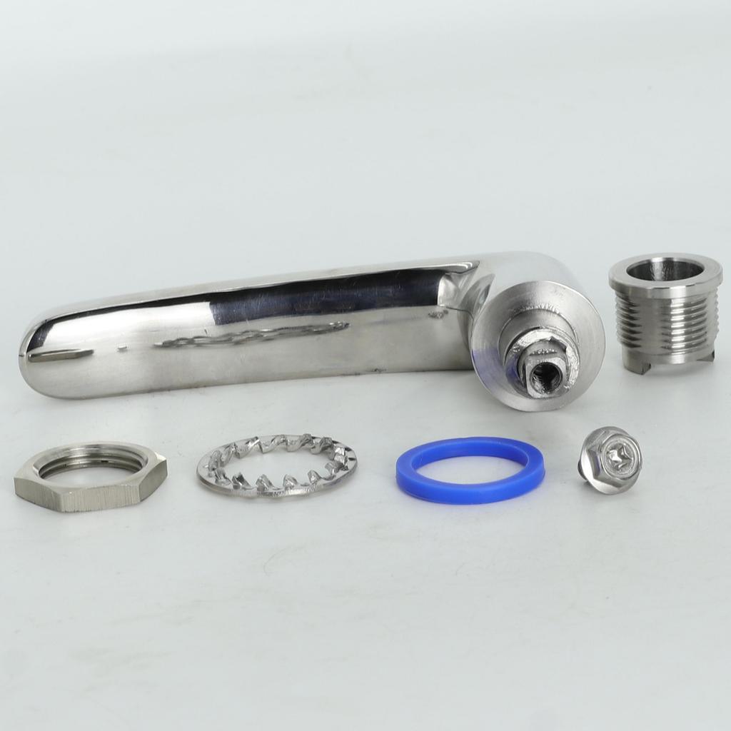 SUS316 Hygienic L-Handle Quarter Turn Latch IP69K Stainless Steel Cam Lock for Food Processing Equipment
