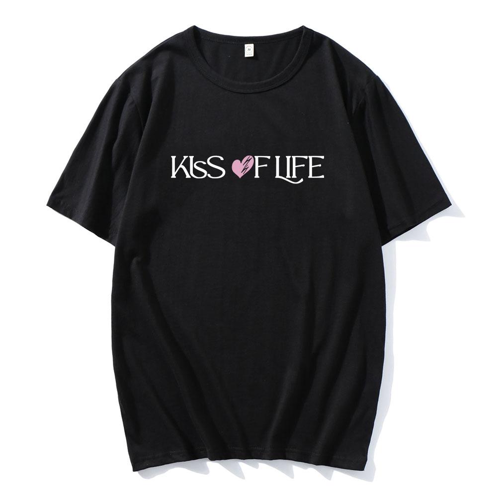 Футболка Kiss of Life Midas Touch для фанатов, футболка корейской женской группы, модная летняя весенняя женская футболка, хип-хоп уличная одежда
