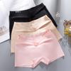 Seamless Ice Silk Boxer Briefs Women's Panties Mid-waist Boxers Anti-slip Safety Pants Leggings Summer Underwear