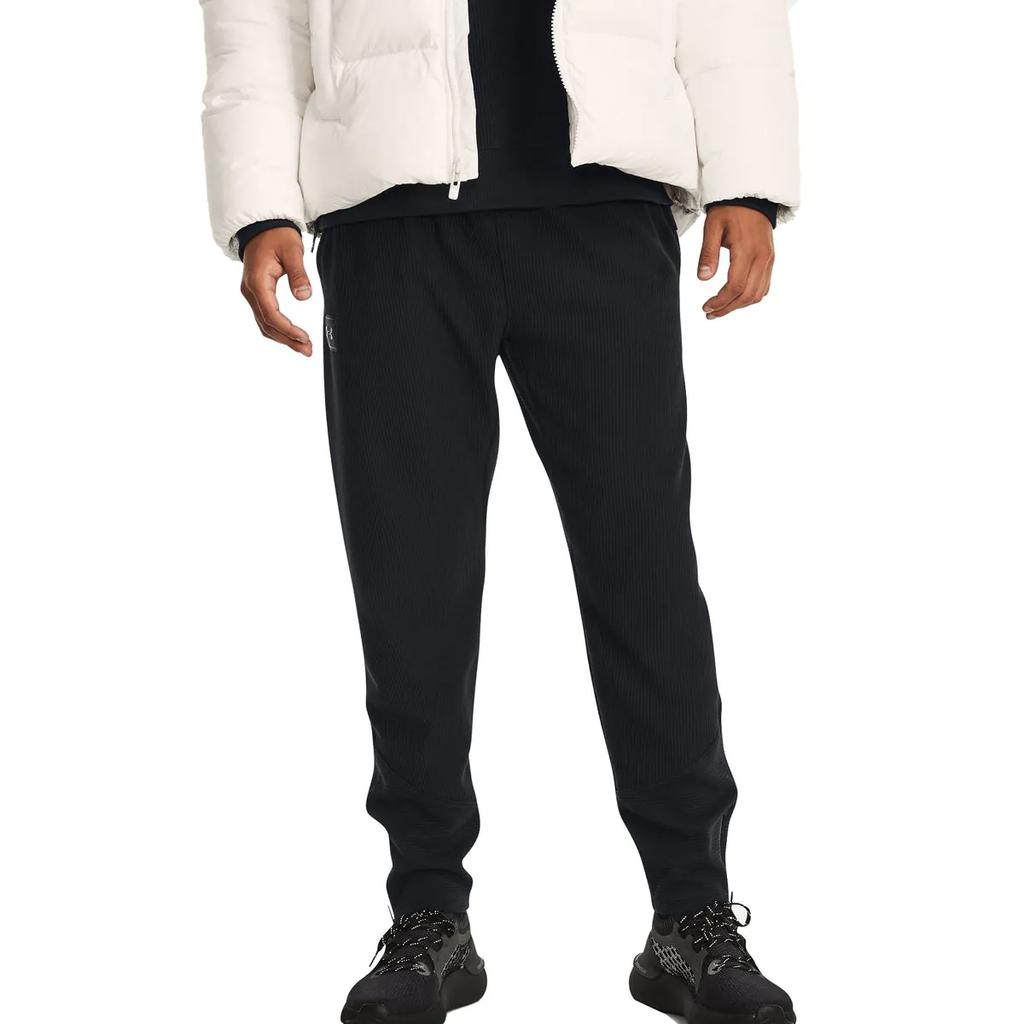 Under Armour Штаны для тренировок из цельного флиса Ottoman, зауженные книзу, мужские, черные 1379692-001