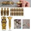 Brick Wall Expansion Screw 30 Sets 6x14mm Short Set, Heavy-Duty Metal Thread Restoration Countersunk Head Strong Grip for Cabinet Hinge Repair