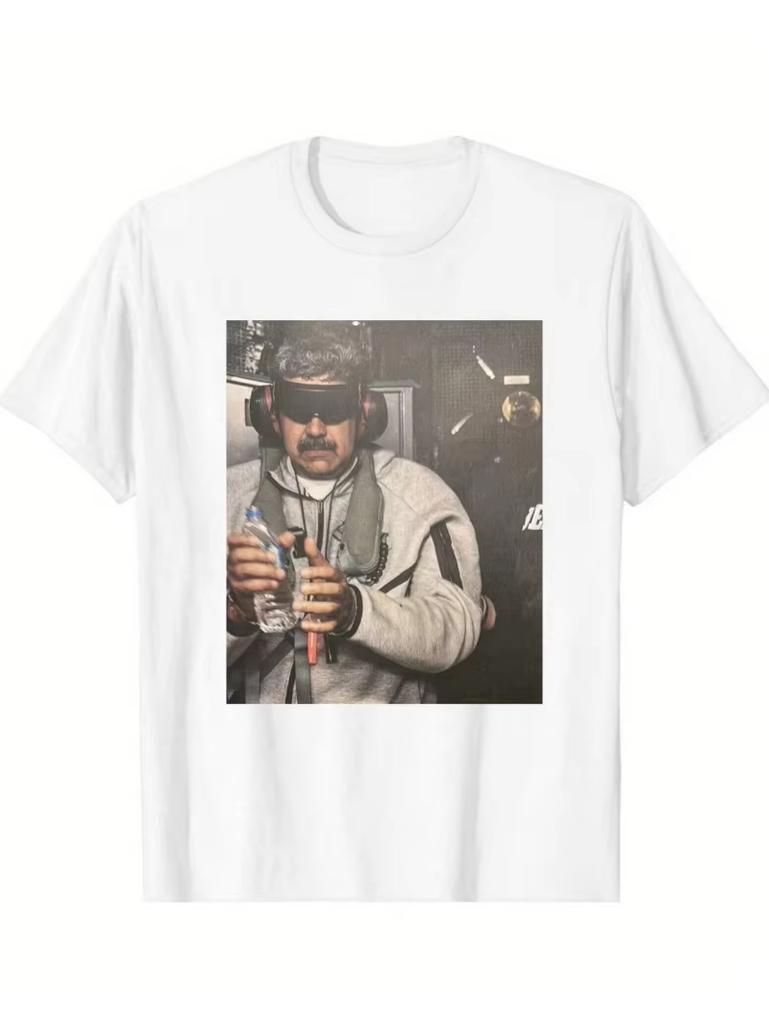 Nicolas Maduro Handcuffed on Warship Graphic Tshirt 2026 Summer Unisexs Tshirt Cotton Tshirt Unisexs Tshirt