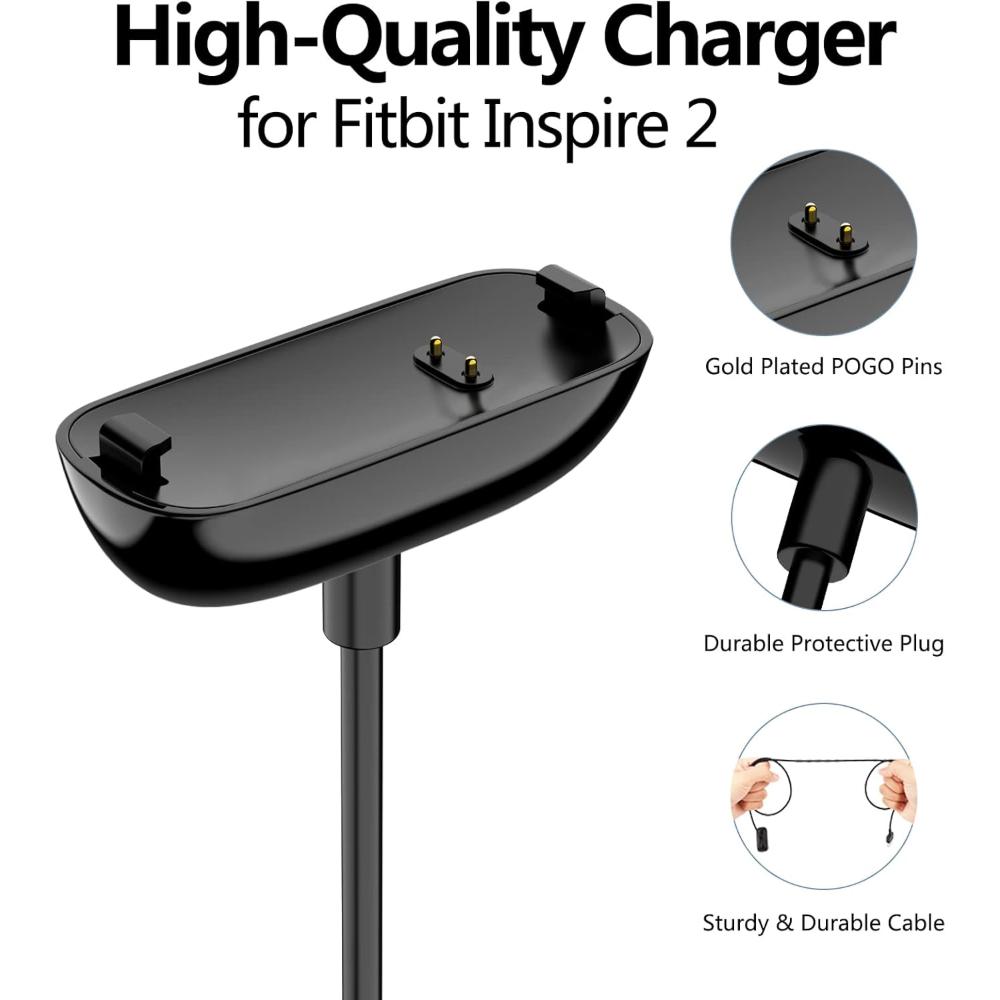 Для Fitbit Inspire 2 / Ace 3 / Fitbit Inspire3 USB Зарядное устройство Аксессуары для умных часов Быстрая зарядка Запасное зарядное устройство