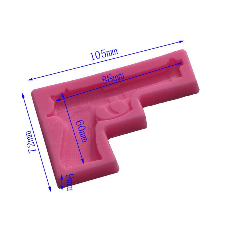 3D пистолет в форме пистолета, 3D помадка, шоколадный торт, кекс, мыло, глина, силиконовая форма для приготовления выпечки, ручная работа, сделай сам, инструменты для украшения подарка