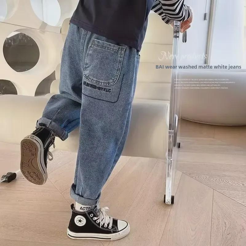 Весна 2024 Модные джинсы для мальчиков - Осенняя коллекция для детей среднего и старшего возраста