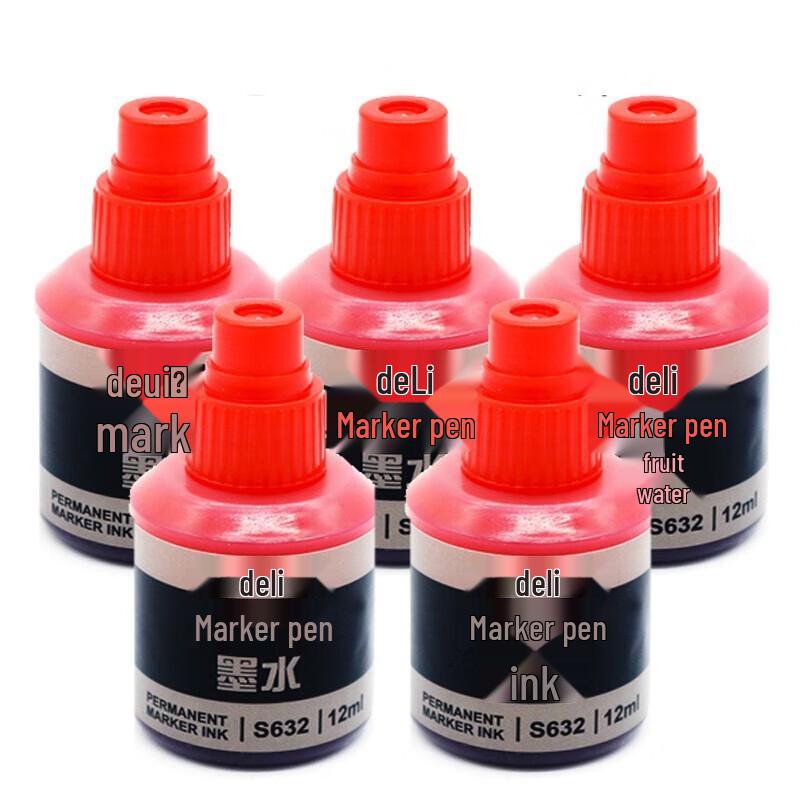 Deli S632 Refillable Logistics Marker Ink Set