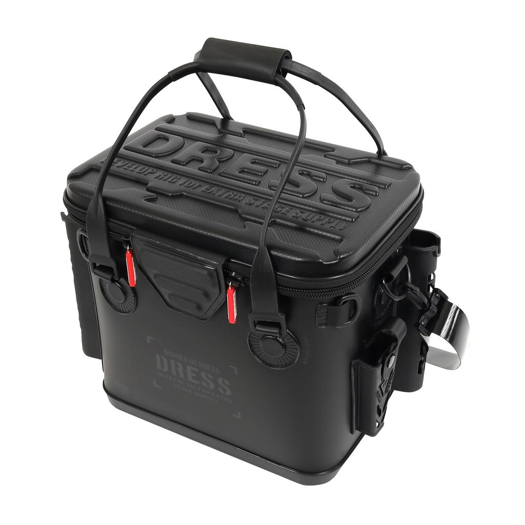 DRESS Bakkan Mini Mesh Stealth Black 17L Rod Holder EVA Multifunctional Fishing Fishing Gear Fishing Case Disaster Prevention Storage Container Tackle