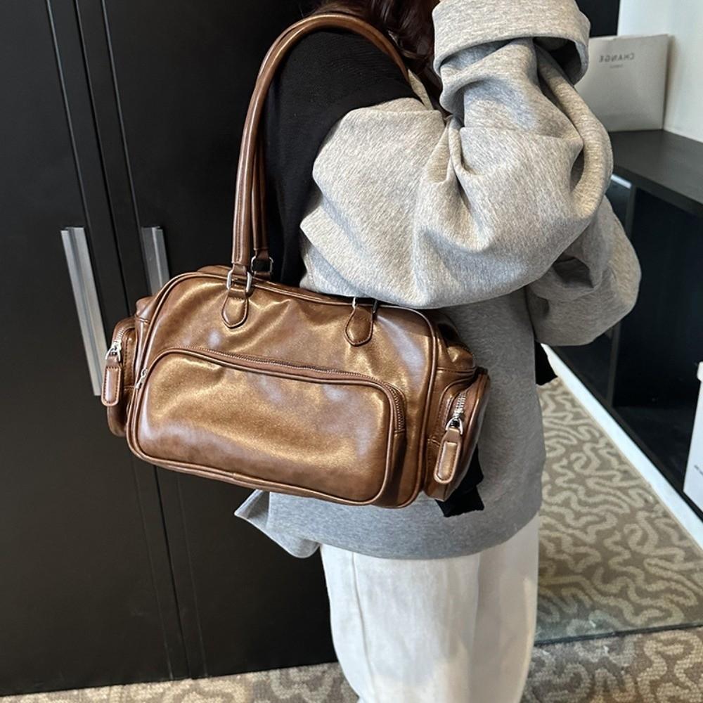 Tote Storage PU Handbag Shoulder Pouch Messenger Bag Fashion PU Leather Shoulder Bag  Women