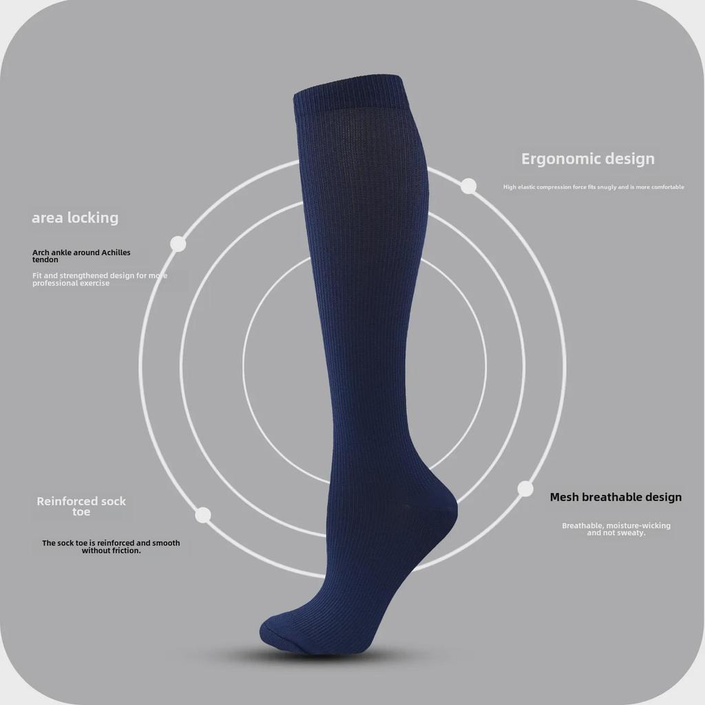 Elastic Compression Cycling Socks for Men & Women - Long Outdoor Fitness Running Socks