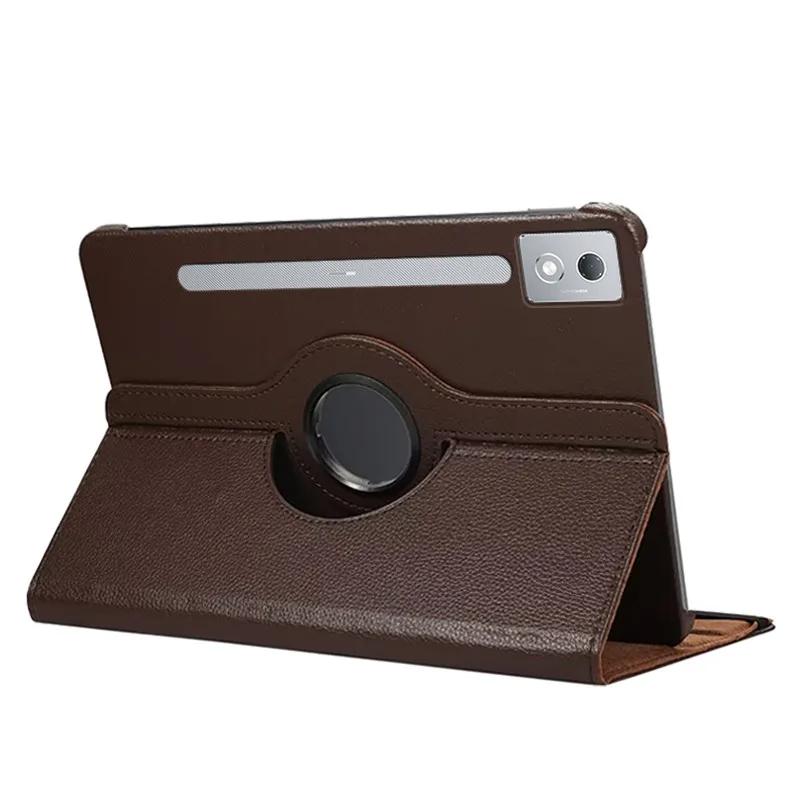 For Lenovo Xiaoxin Pad Pro 12.7 Inch 360 Degree Rotating Leather Case with Wake/Sleep TB373FU/TB375FC Funda