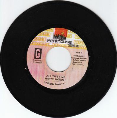 7-дюймовая пластинка WAYNE WONDER - All This Time PH4569 Penthouse Vinta Ямайка Регги, Ска и Даб Б/У