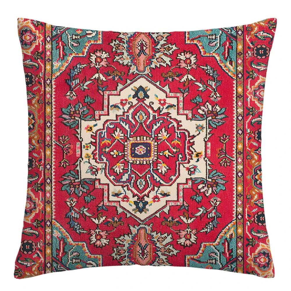 Moroccan Ethnic Cushion Cover, Short Plush Pillowcase 40x40 45x45 50x50 60x60, Sofa Decorative Cushion Cover, Home Decoration