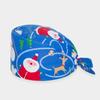 New Christmas Printed Surgical Scrub Cap 100%cotton Sweatband Chef Vet Spa Medical Bouffant Hat