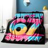 1PC Custom Name Dessert Drip Celebration flannel blanket versatile,all-season throw suitable for the living room,bedroom,camping,travel,and gift