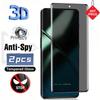 2 шт. 3D Изогнутое Защитное Стекло с Защитой от Подглядывания 9H для Redmi Note 15 13 14 Pro Plus Защитная Пленка для Экрана