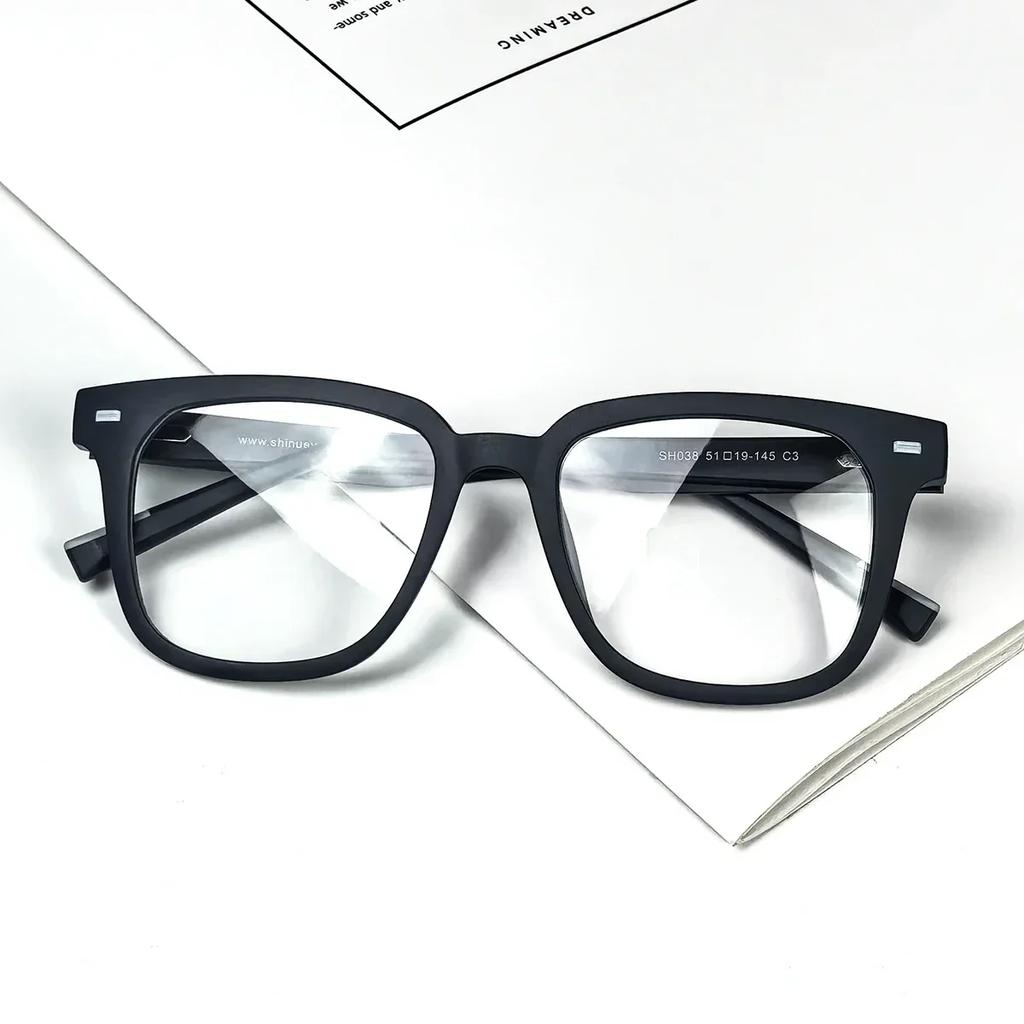 Shinu Men Women Grade Glasses -3.00 Blocking Light Blue Eyeglasses Photochromic Myopia Glasses  Frame For Men