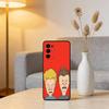 Beavis & B-Head Phone Case For Samsung S25,S24,S21,S22,S23,S30,Ultra,S20,Plus,Fe,Soft Silicone Black Cover