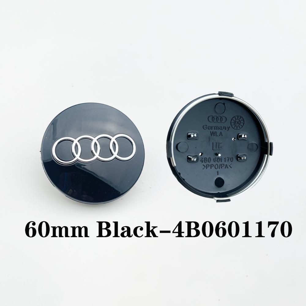 MMM New Black Grey 4pcs Set Audi Car Wheel Center Caps 60mm 61mm 69mm 68mm Automotive for Audi A3 A4 A5 A6 A7 A8 S4 S6 4B0601170