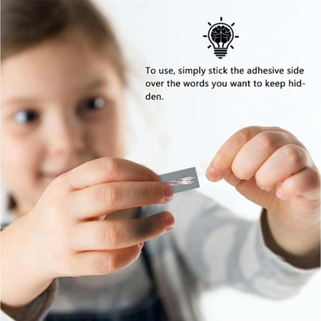 5 Sheets Scratch Card Stickers Toy Scratch Tool Labels Surprise Self-adhesive Note Paper Rectangular DIY Gift Decorations