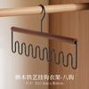 3pc Versatile Wooden Hat Organizer Rack with Hooks Caps Belts Ties Storage Space-Saving Home Retail Display Clothes Storage