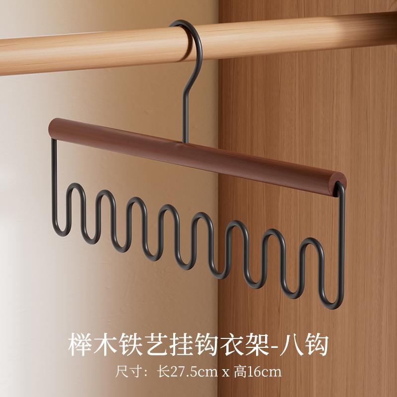 3pc Versatile Wooden Hat Organizer Rack with Hooks Caps Belts Ties Storage Space-Saving Home Retail Display Clothes Storage