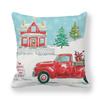 Красная машина Рождественская елка Чехол для подушки Санта-Клауса Рождественская наволочка для дома, дивана, стула, кровати, наволочка