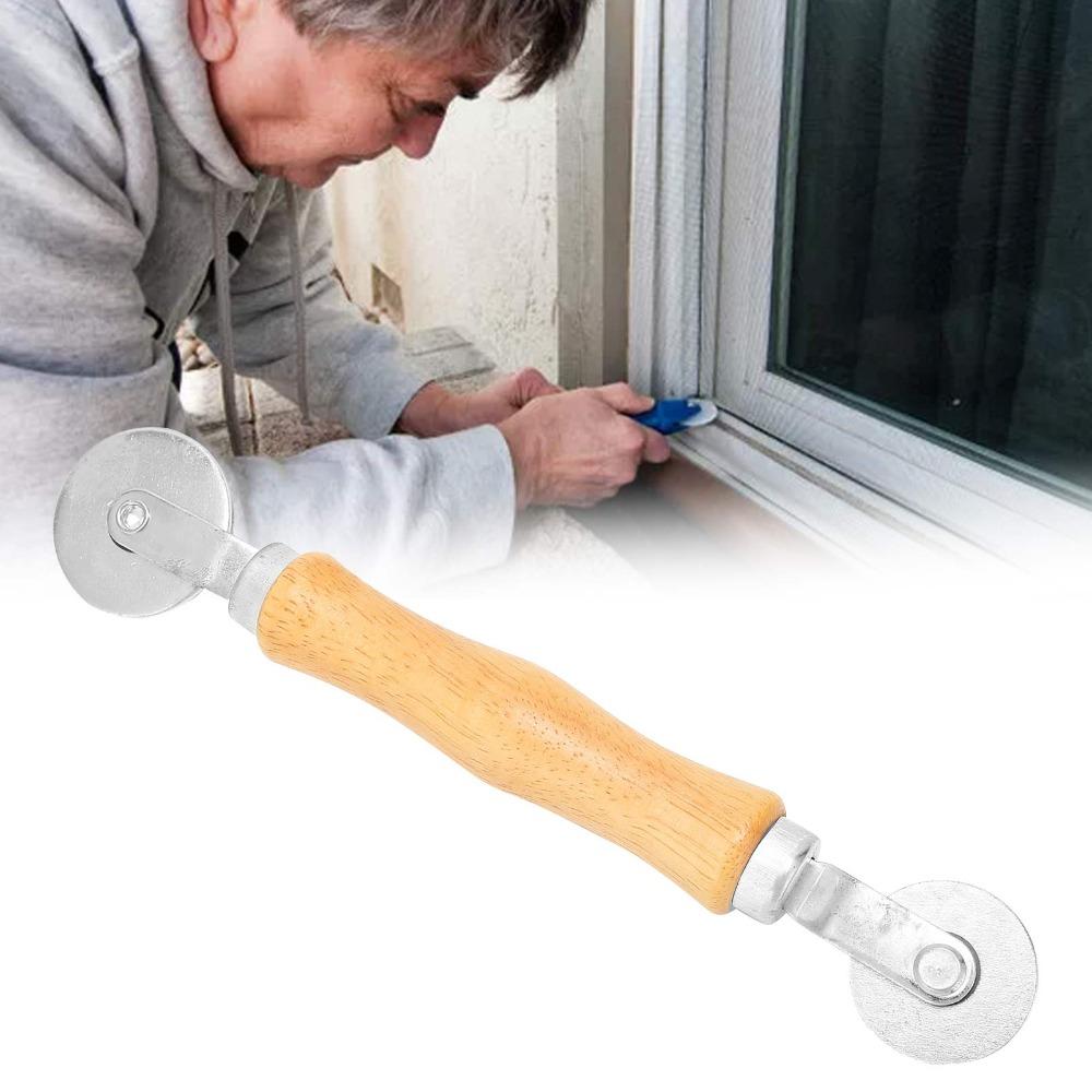 Wood Handle Spline Roller 220*38mm Hand Spline Roller Rolling Tool  Door Screen Installation
